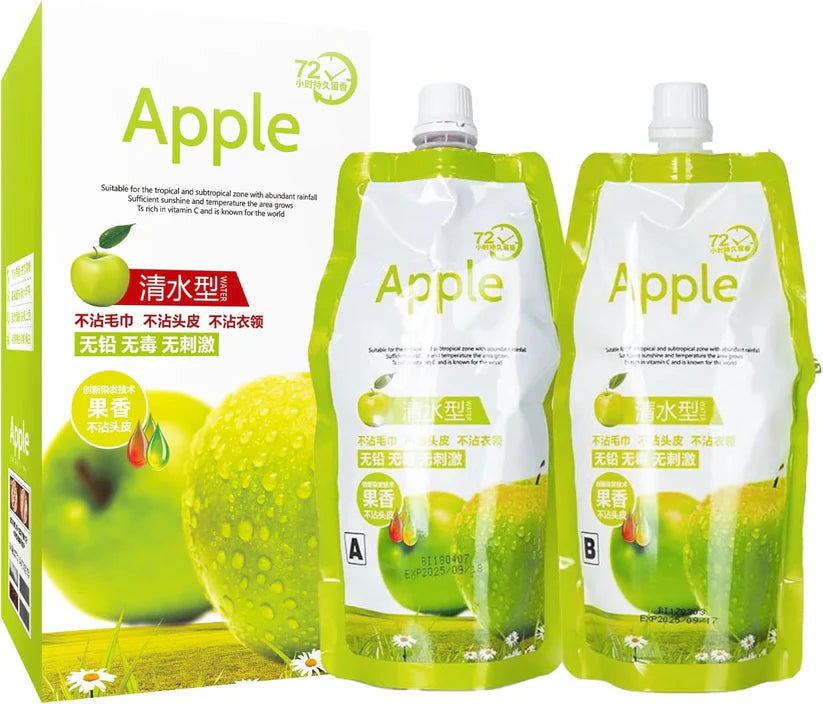 Apple Ammonia-Free Black Hair Cream 500ml (Pack of 2) Fast-Coloring, Gentle Hair Dye Solution